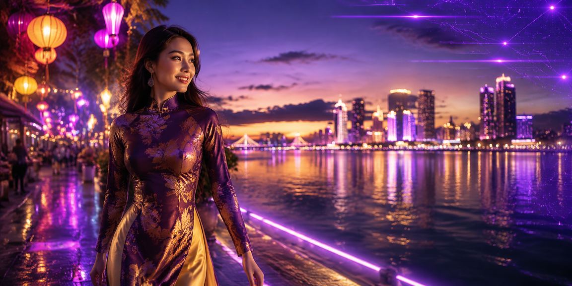 Không khí sầm uất chợ đêm Đà Nẵng bên cạnh khu casino giải trí
