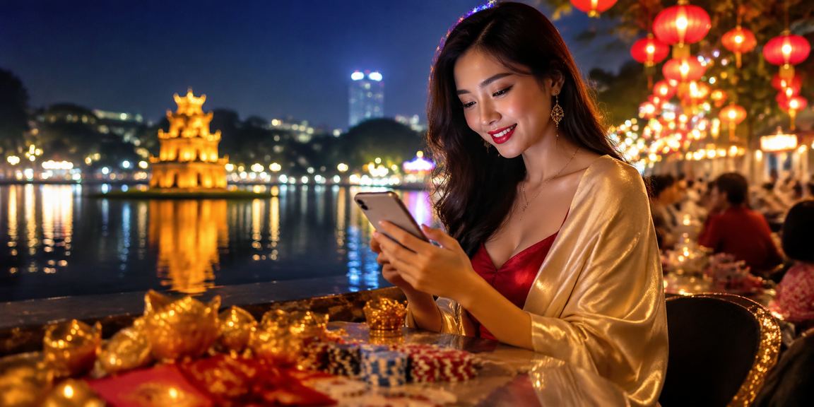 Không khí chợ đêm Hà Nội náo nhiệt với ánh đèn rực rỡ gợi lên giải trí đêm hiện đại